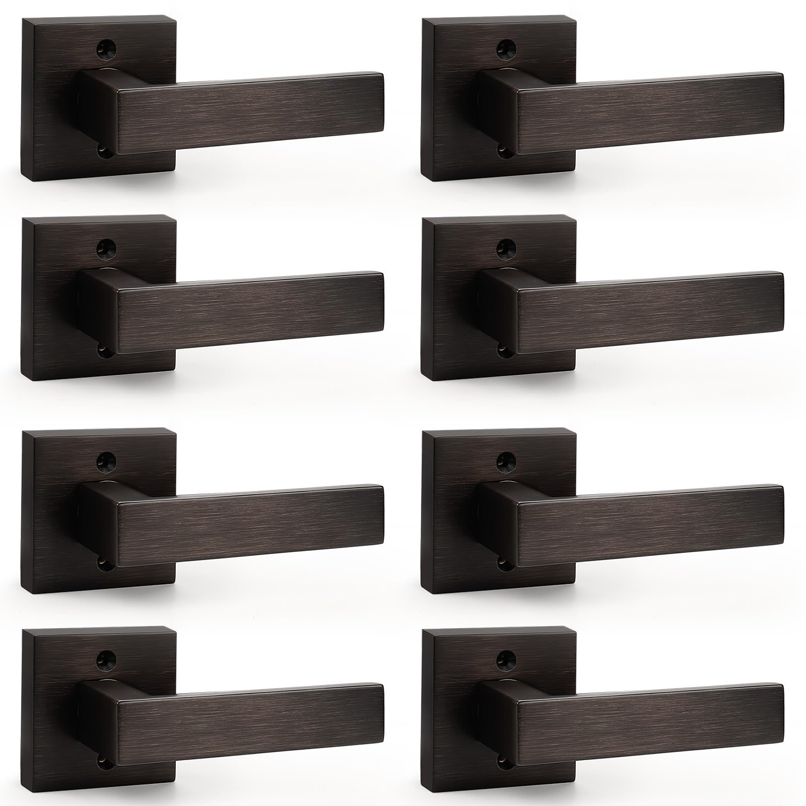 Poignées de porte factices carrées en bronze huilé Probrico pour placard et porte-fenêtre fixes