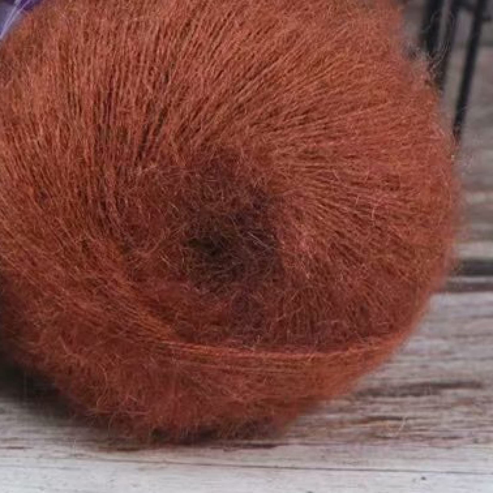 Hilo de Mohair Antibolitas for Tejer a Mano, Ideal for cárdigans, Bufandas, 40 Gramos por Ovillo(1pc 15)