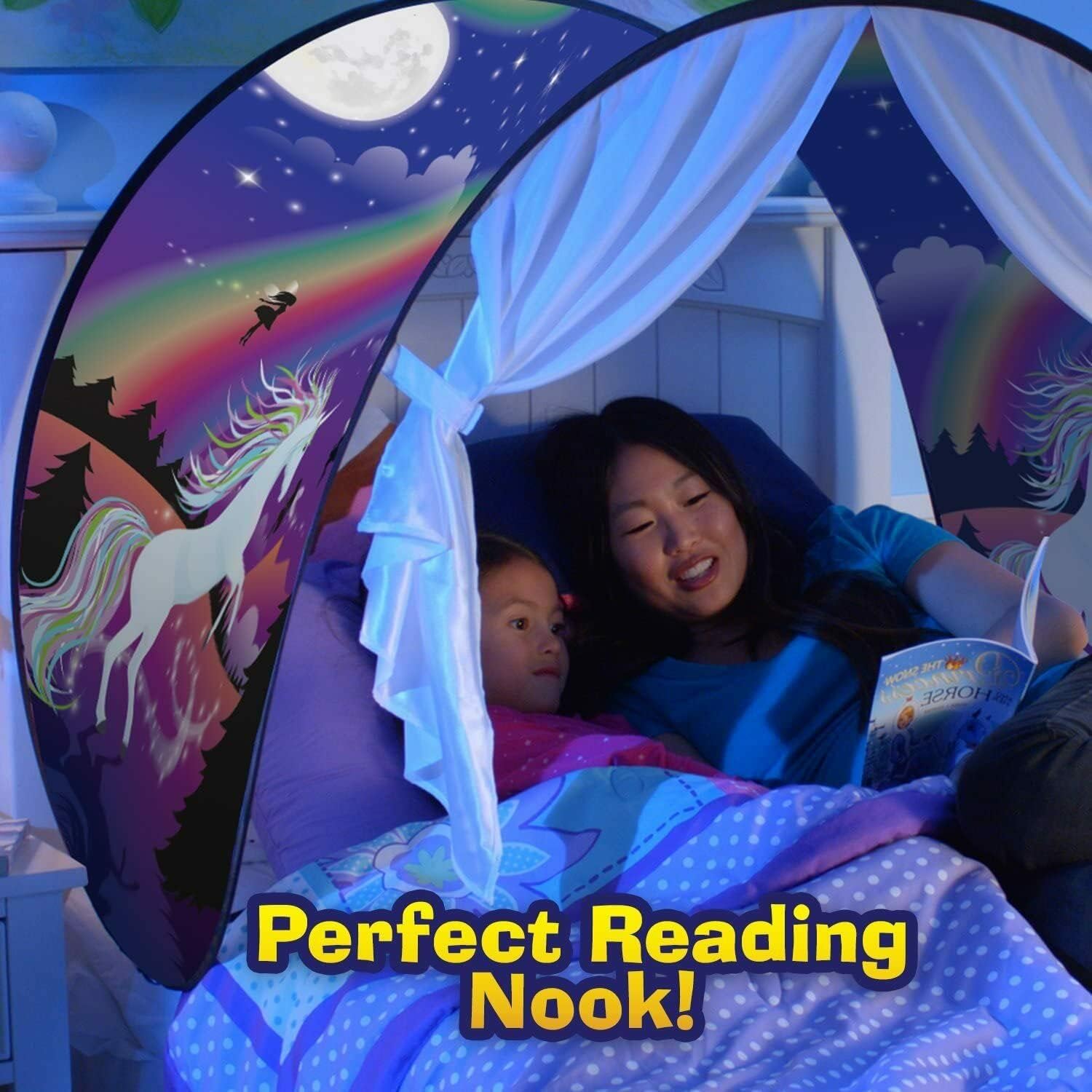 Funnyhomestyle Dream Bed Tents for Boys Girls, Foldable Magic Bed Tent
