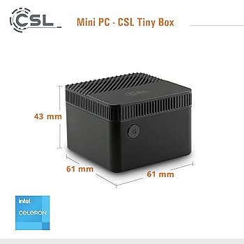 Mini PC CSL Tiny Box Windows 11 Home, Intel Celeron N4120