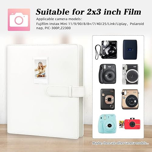 Miniatura 2 de Álbum de fotos de 640 bolsillos para cámara instantánea Fujifilm Instax Mini 12 11 90 40 9 8+ 8 LiPlay, Polaroid SnapPIC-300Z2300SocialMatic cámaras