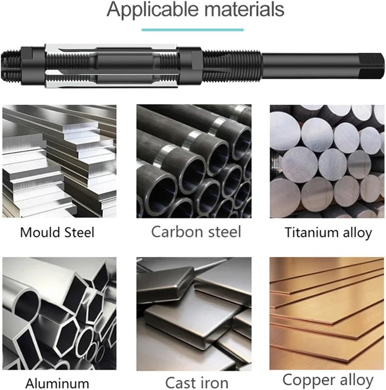 Used For Reaming And Precision Cutting Tool Hand Tools, High-speed Steel Adjustable Manual Reamer 6-84mm