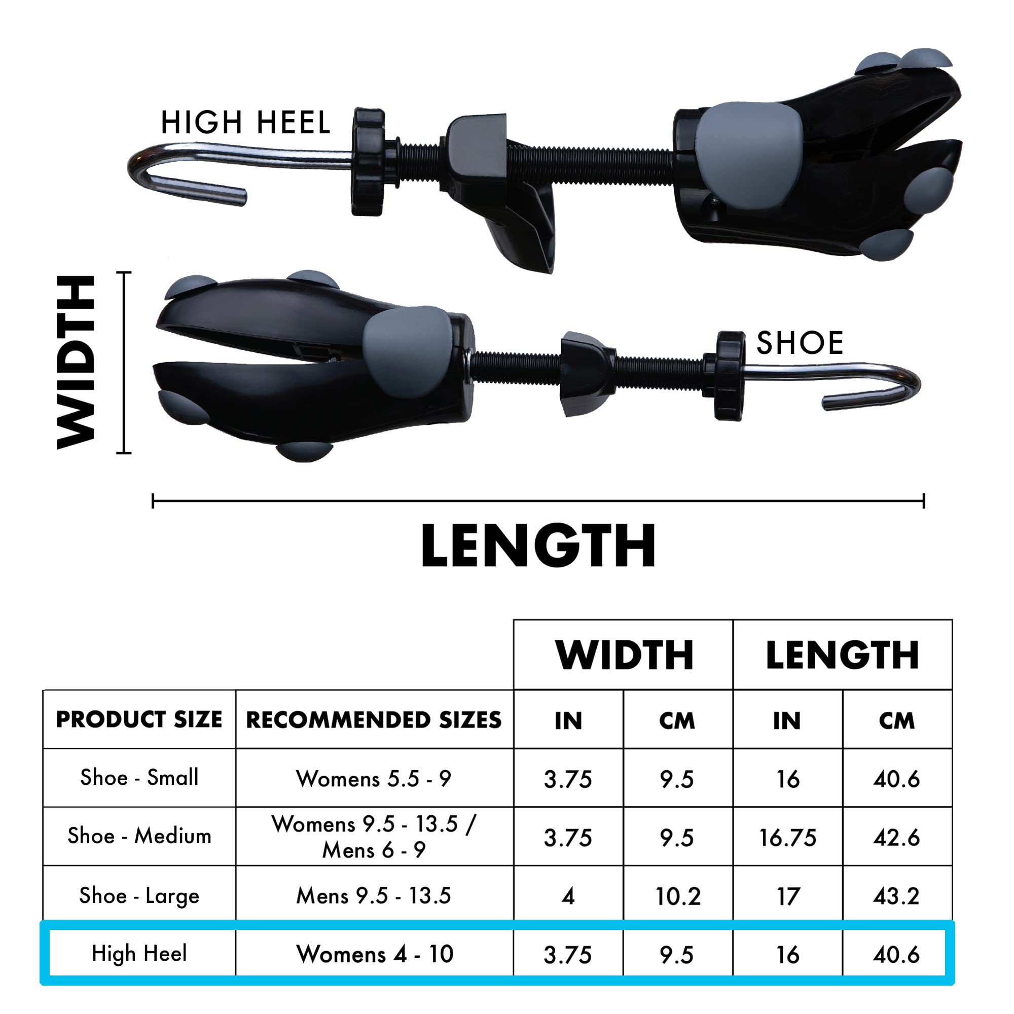 FOOTMATTERS - Ampliador de zapatos de alta calidad para hombre y mujer con zapatos ajustados