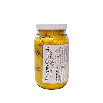 Poppin Crunch Intense Mango Gushers Candy Snacks 1-2 LBS - Choice of Sweet or Sour Bonbon Candies Corn Sugar