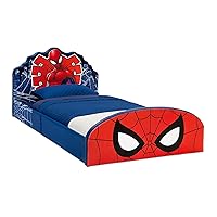 Vista 4 de Delta Children Marvel Spider Man - Cama individual tapizada, color rojo y azul