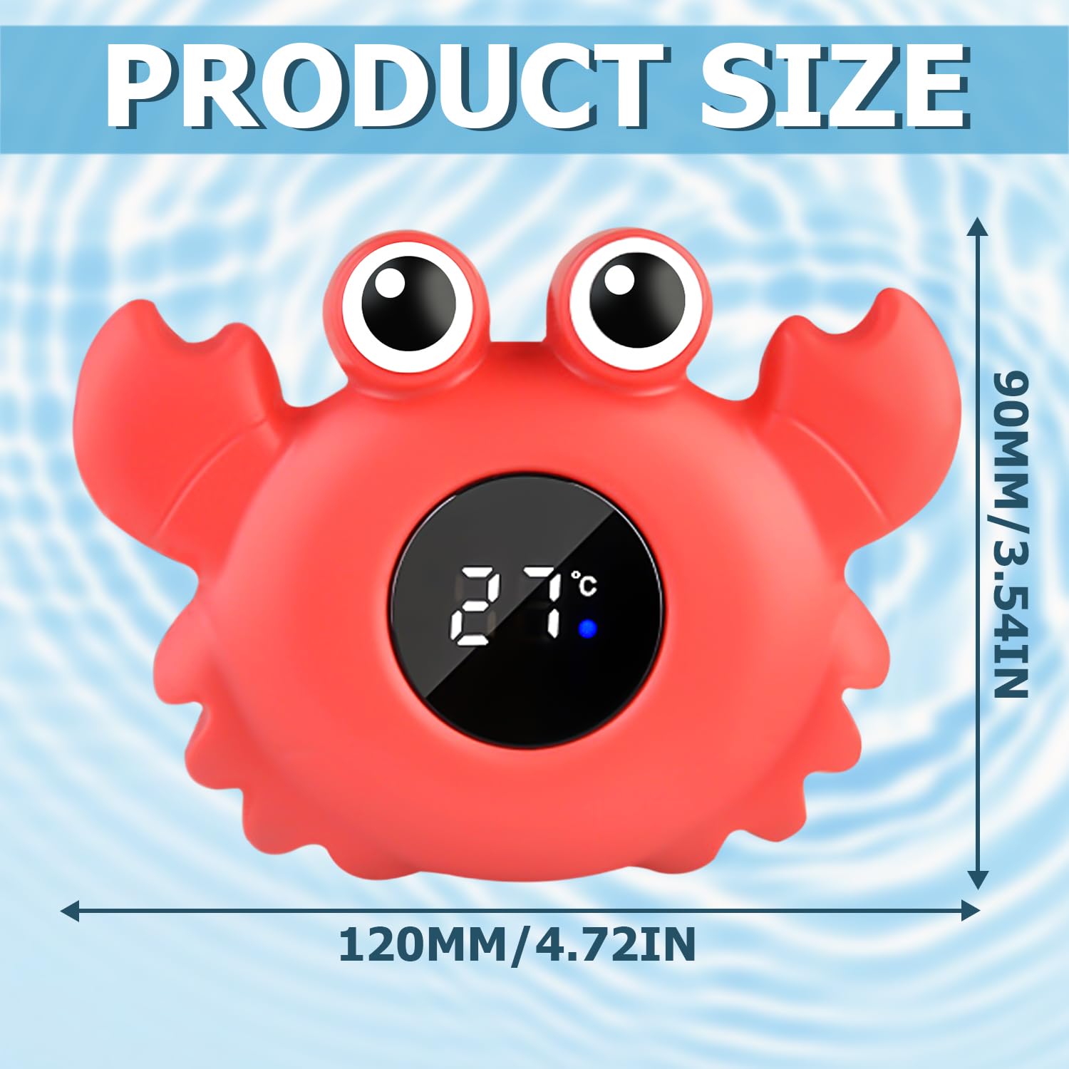 Thermomètre de Bain pour Bébé: Nizirioo Thermomètre Numérique pour Baignoire avec Voyant D'avertissement LED, Fonction D'avertissement de Température pour Jouer Dans la Baignoire et se Baigner