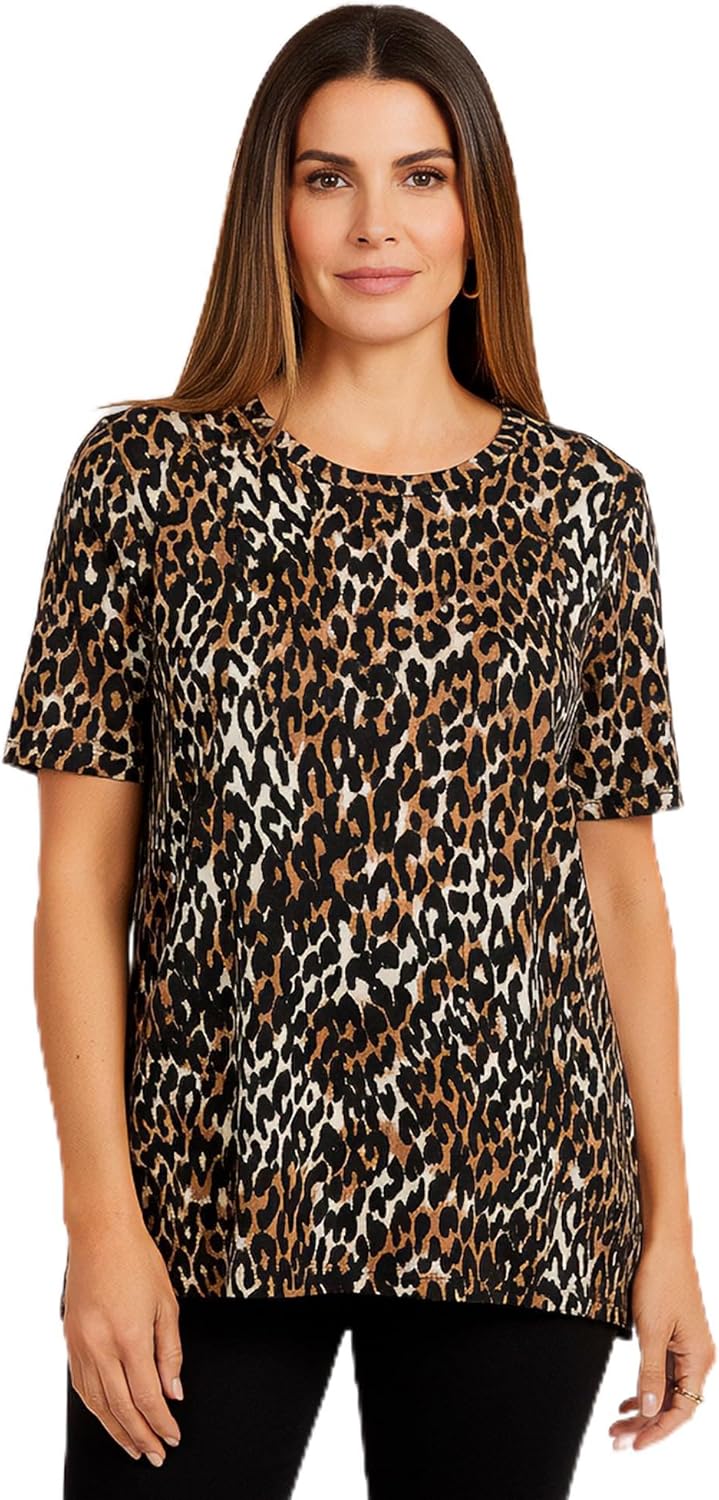 Jessica London Women's Plus Size Fine Gauge Crewneck Knit Shell