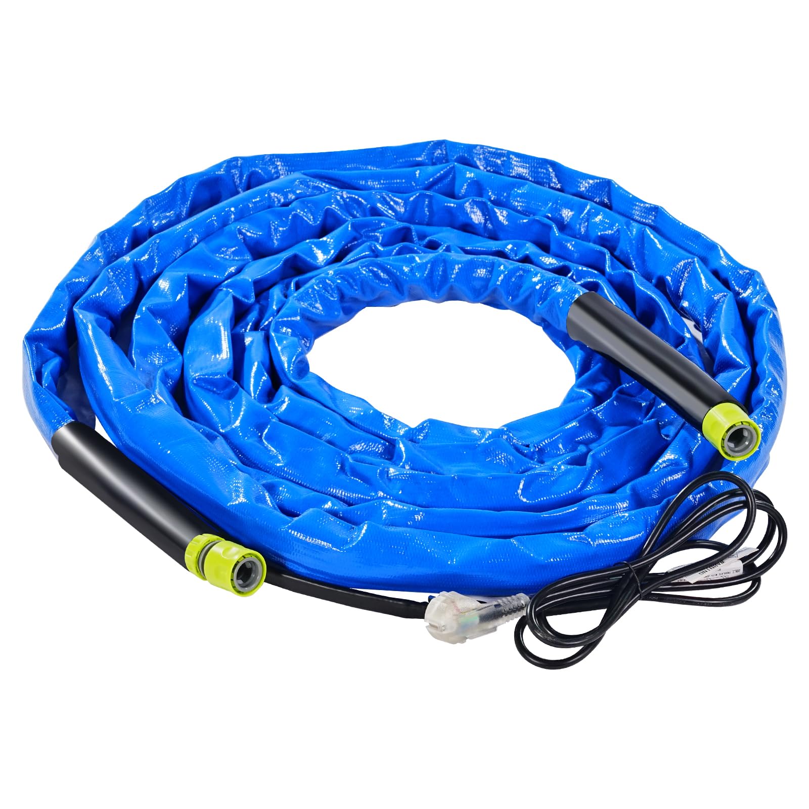 VEVOR Tuyau d'Eau Chauffant pour Camping-car 7,6 m, Tuyau d'Eau Potable Antigel jusqu'à -42,7 ℃, avec Couvercle Ondulé, Autorégulation Automatique, Diamètre Intérieur de 16 mm, sans Plomb ni BPA