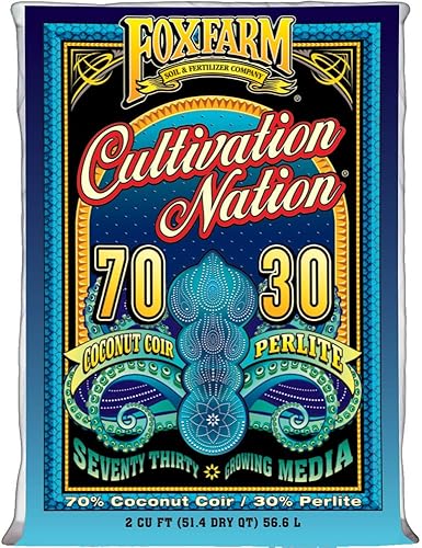 Miniatura 2 de FoxFarm FX17090 Cultivation Nation 7030, 2 cu ft Coconut Coir &amp; Perlite, Natural &amp; Ocean Forest Potting Soil, 1.5 cu ft