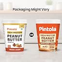 Pintola HIGH Protein ORGANIC JAGGERY Peanut Butter Crunchy 510g with 33g Protein & 7g Fiber, Whey Protein Peanut Butter, Gluten Free, Zero Added Salt, Cholesterol Free, 100% Roasted Peanuts gallery image