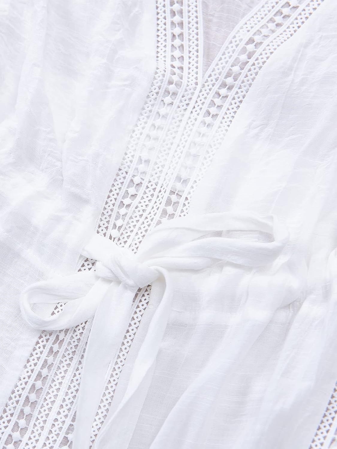 CUPSHE Women's Cover Up Tassel Trim Belted Midi Length