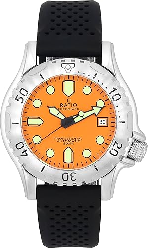 RATIO FreeDiver Reloj de buceo profesional de cristal de zafiro automático reloj de buceo resistente al agua 500M reloj de buceo para hombres