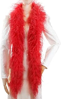 Soarer Red Ostrich Feather Boa