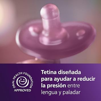 Philips Avent Soothie Pacifiers - One-Piece Silicone Design for Newborns, Flexible Nipple Reduces Pressure Between Teeth and Mouth, BPA-Free, 2-Pack SCF099/27