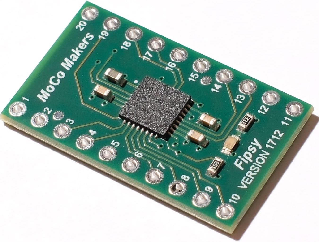 Fipsy V2 FPGA Development Board | Bread Board Compatible | 1280 LUTs, 269MHz, 64kbit Memory, SPI/I2C Programming | MachXO2 Logic Device