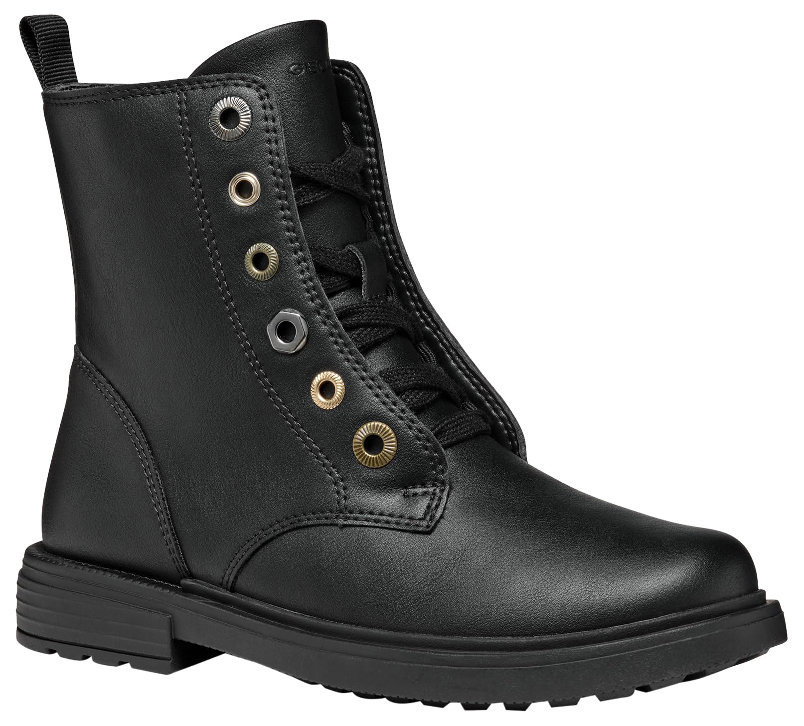 Geox Girls Jeclairgirl Ankle Boot, Black, 12.5 UK