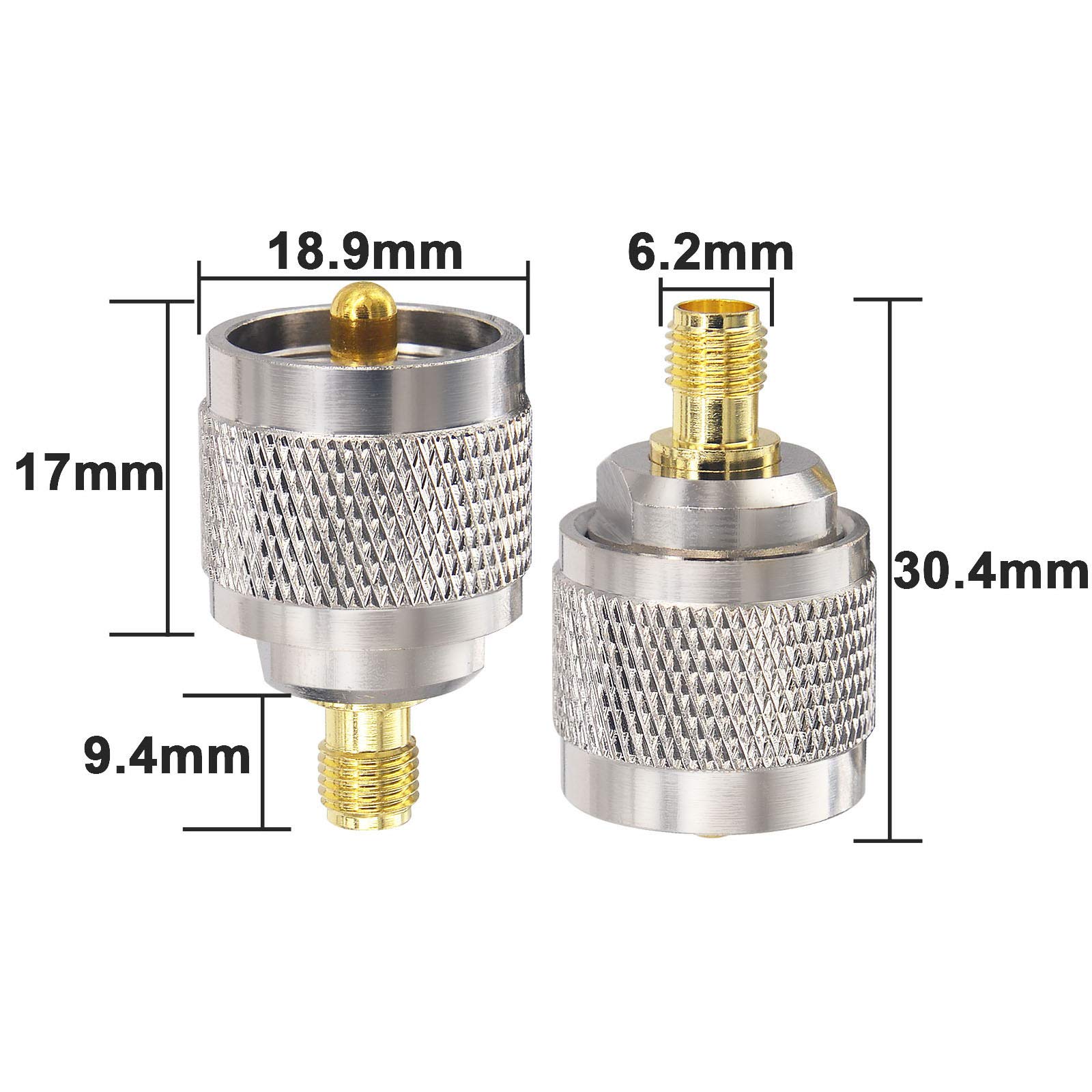 Adattatori RF Da SMA Maschio A UHF PL-259 Maschio (2 Pezzi) &ndash; CablesOnline RF-M134-2
