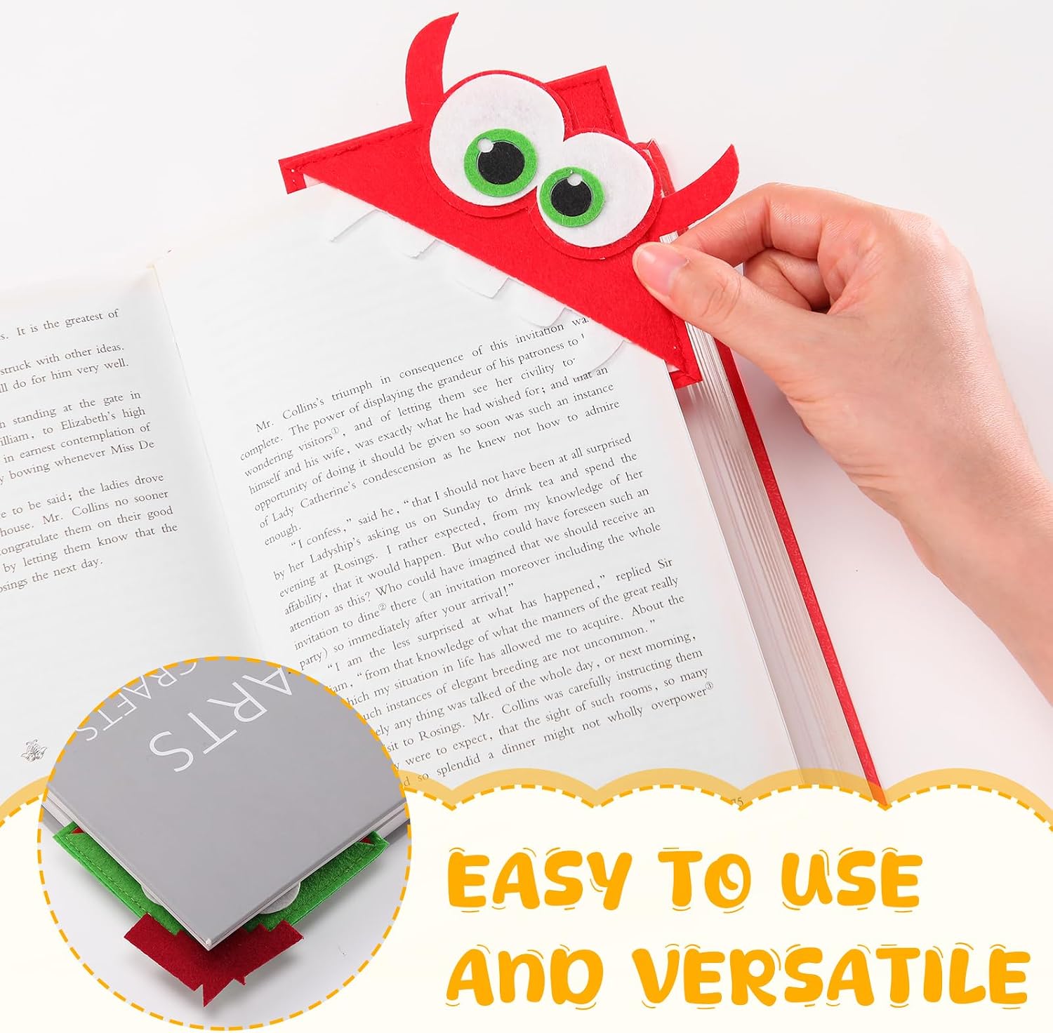 Colarr 6 Pcs Cute Corner Bookmarks Page Markers for Reading Lovers image 5