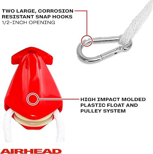 Miniatura 9 de AIRHEAD Heavy Duty Tow Harness for 1-4 Rider Towable Tubes Water Skis Wakesurf Boards and Wakeboards Multiple