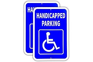12 x 18 Inch ADA Parking Sign, 2-Pack