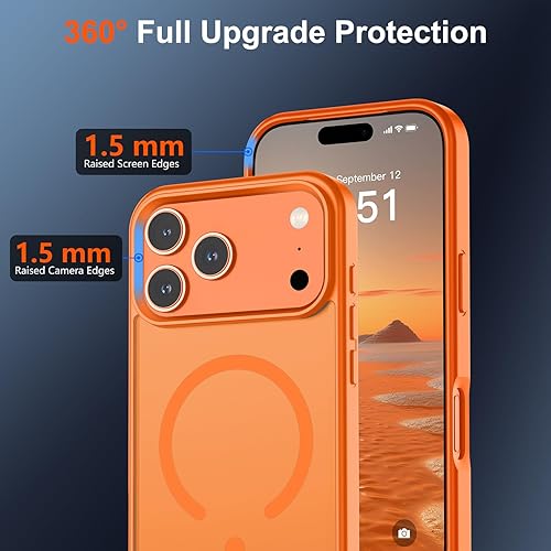 Miniatura 414 de SUPFINE Funda magnética para iPhone 11 (compatible con MagSafe) (protección contra caídas de grado militar), translúcida mate a prueba de golpes