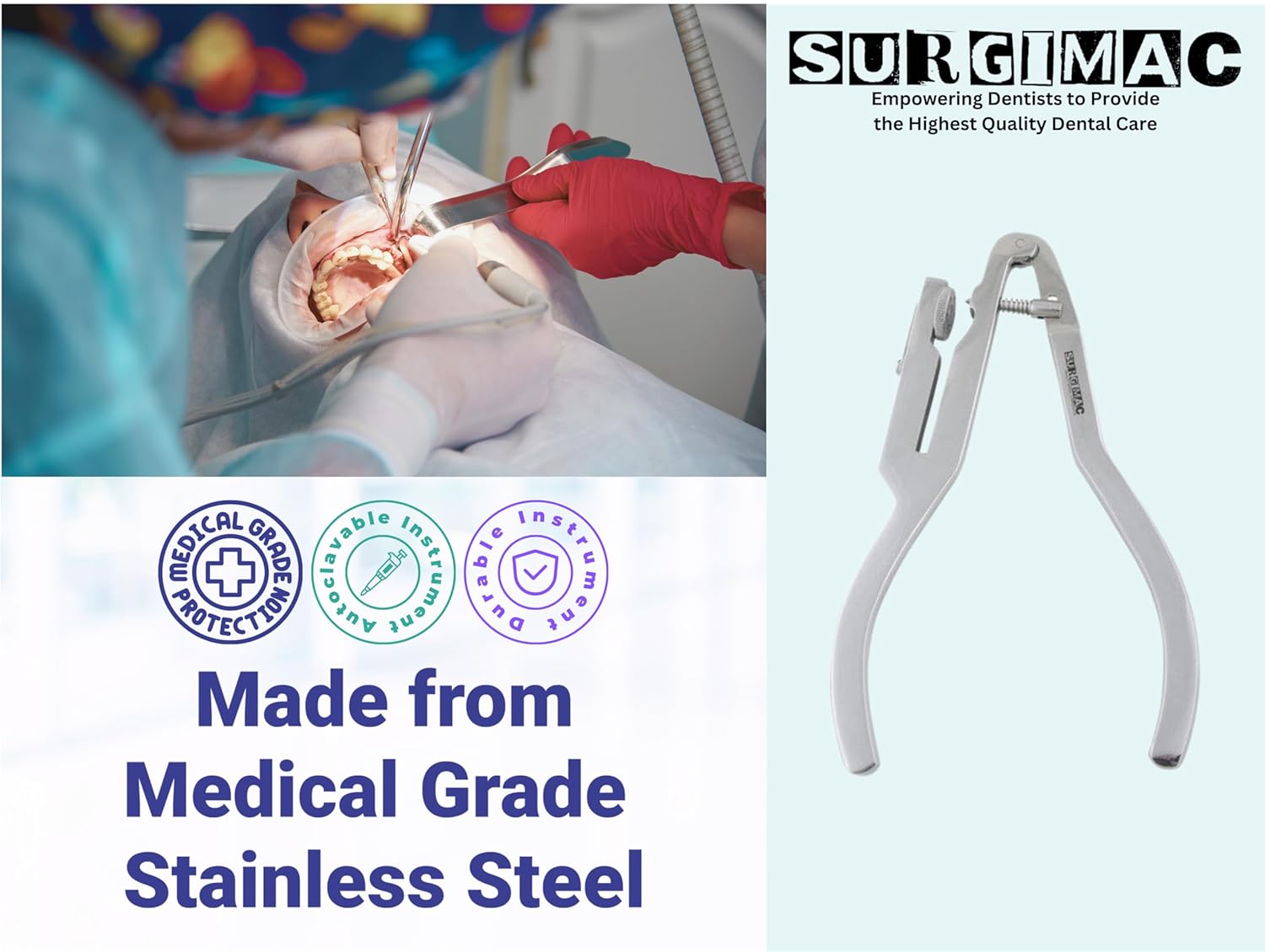 SurgiMac Rubber Dam Punch IV Type, SurgicalExcel 82-2555, Dental Instrument