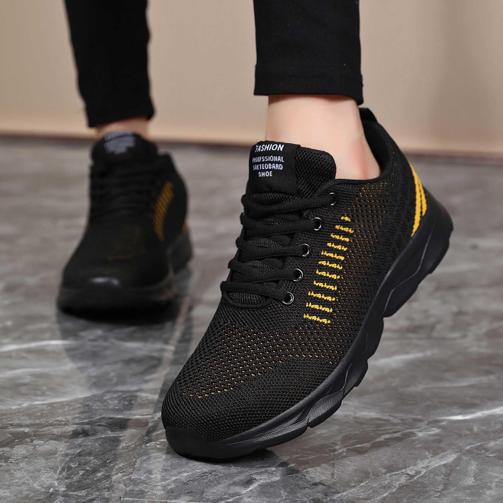 Chaussure De Securite,Baskets tissées Volantes Respirantes en à la Mode pour Hommes et Femmes Chaussures décontractées Respirantes de Couleur Assortie