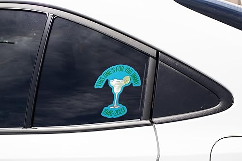 Miniatura 5 de Calcomanía de This One's for You Jimmy de 6.4 x 5.9 pulgadas, RIP Buffett, laminada, resistente a la intemperie, para uso en interiores o