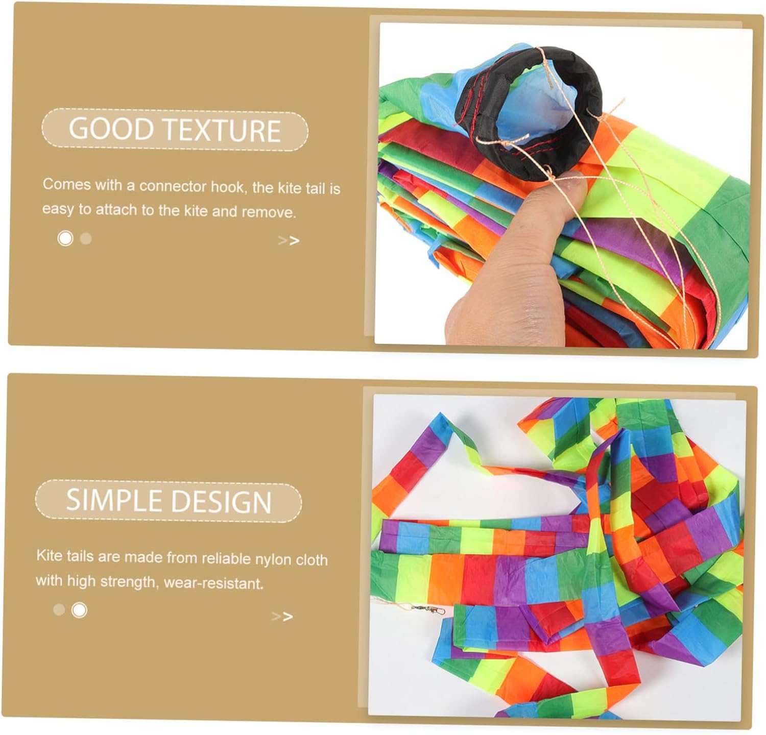 ibasenice Colorful Kite Tail Streamers Decorative Long Tail Accessory for Flying Kites Rainbow Design Enhances Stability and Fun for Outdoor Activities