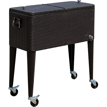 Buy Sunjoy 80 Qt Rolling Cooler Cart Ice Chest, Patio Portable Party Buy Sunjoy 80 Qt Rolling Cooler Cart Ice Chest, Patio Portable Party