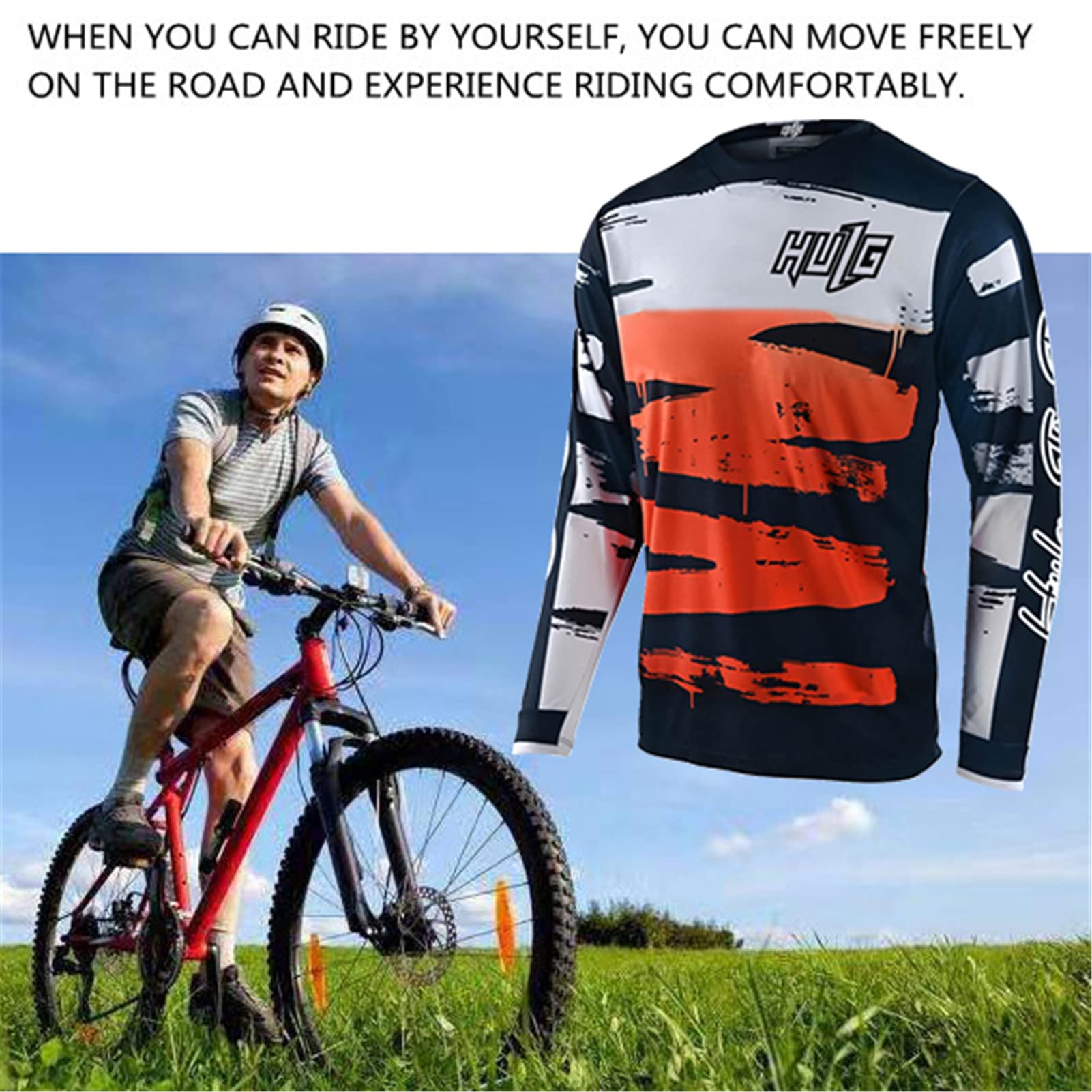 Manga Larga para Hombre Jersey De Ciclo Bici del Camino De MTB Ropa De La Bicicleta?Equipacion para Montar En Bicicleta Y Motocross Unisex