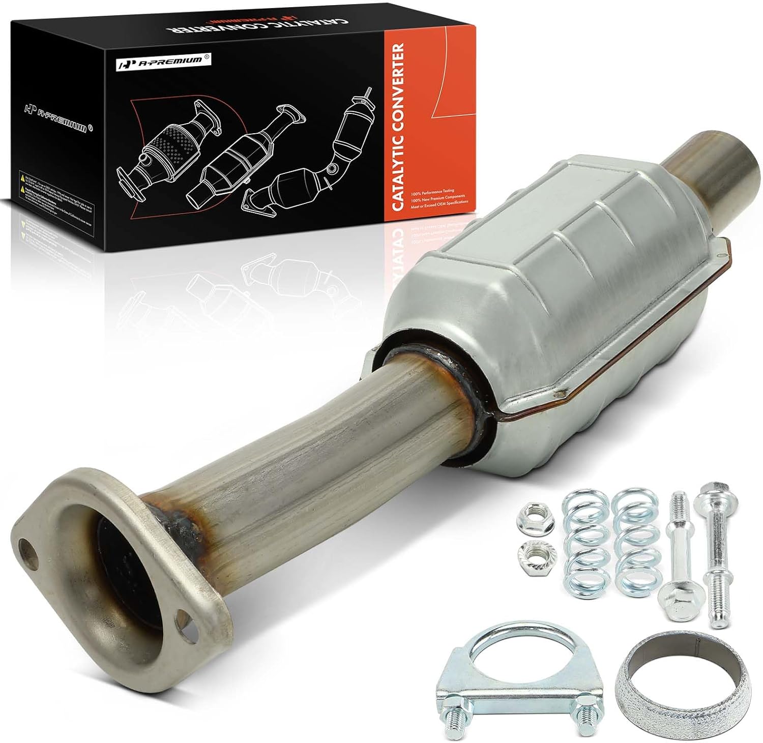 A-Premium Rear Catalytic Converter Kit Direct-Fit Compatible with Toyota Highlander 2006-2007 3.3L & Lexus RX400h 2006-2008 3.3L, E.P.A. Compliant