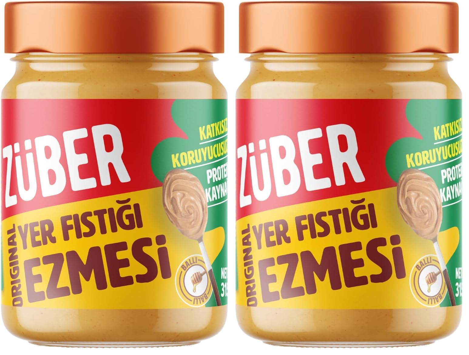 Züber Original Fıstık Ezmesi 315g (2 paketi)