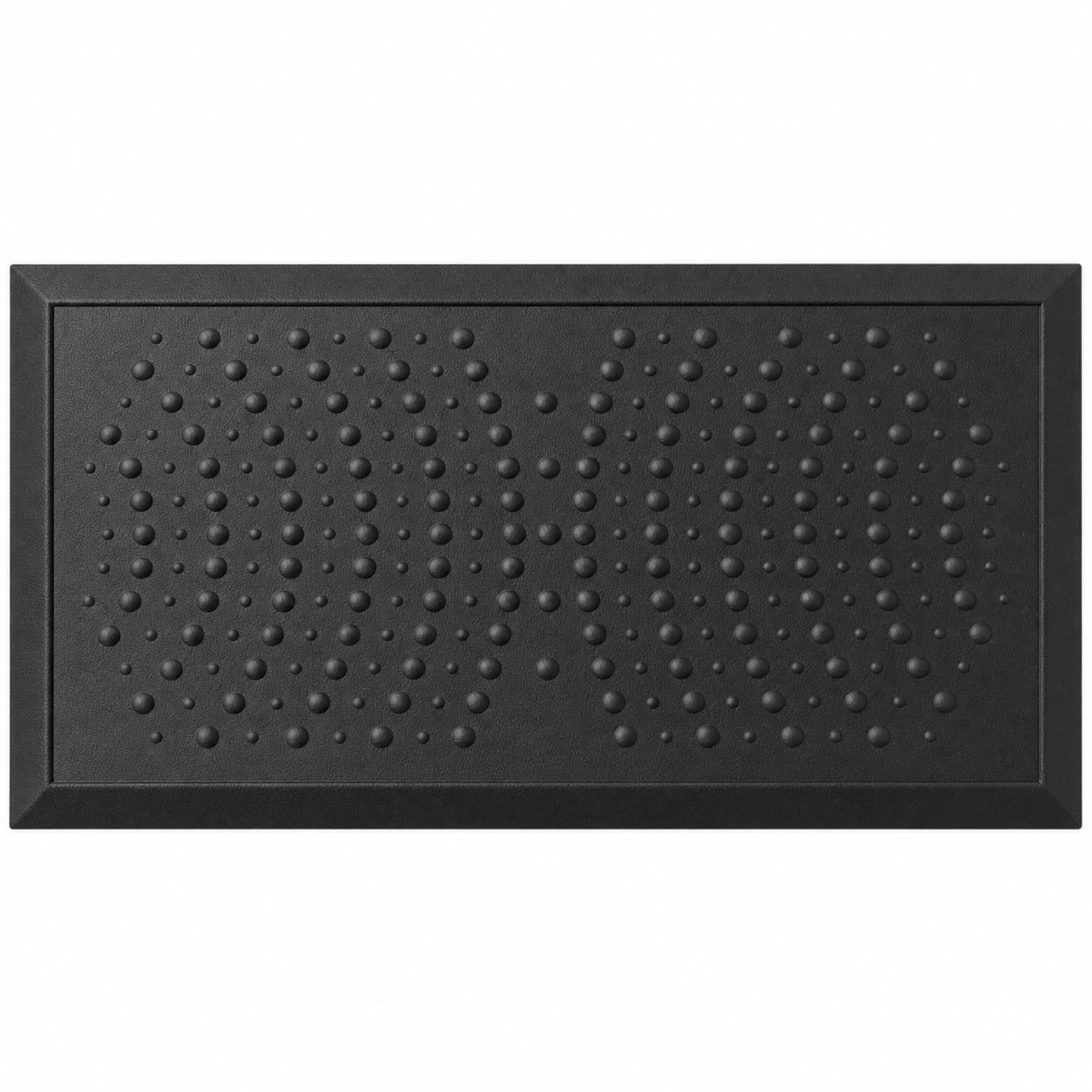 Photo 1 of 1" Extra Thick Anti Fatigue Kitchen Floor Mat Comfort Standing Mat 30'' x 20'', Office Standing Desk Mat, Kitchen Rug, Massage Points Comfort Mat, 140D PU Foam (Black)