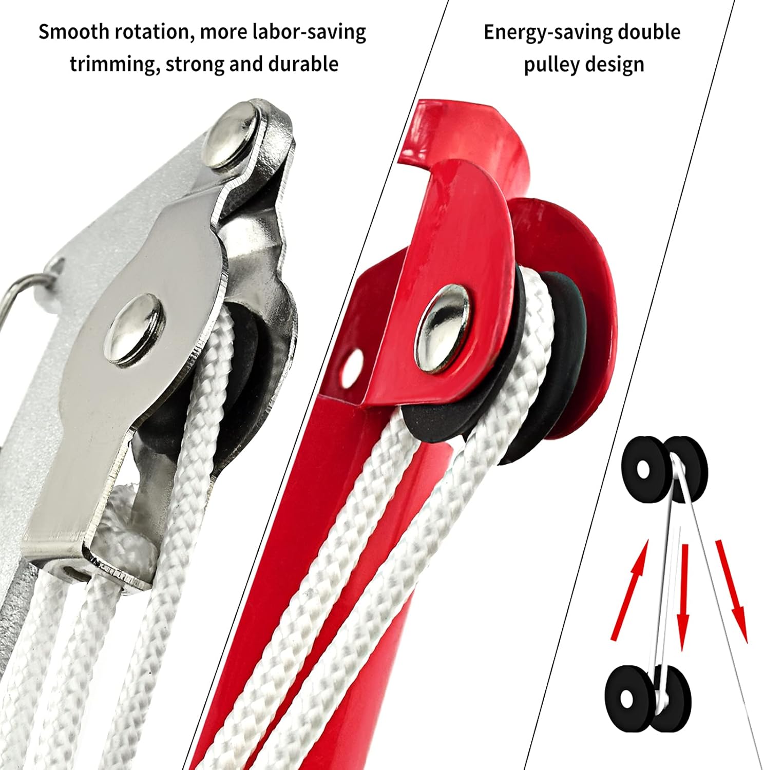 BAYTORY Extendable Tree Pruner Saw Head Without Pole, High-Altitude Branches Trimmer Pruning Shears, Harvester Clipper for Plant Twig Vine, Garden Trimming Tool