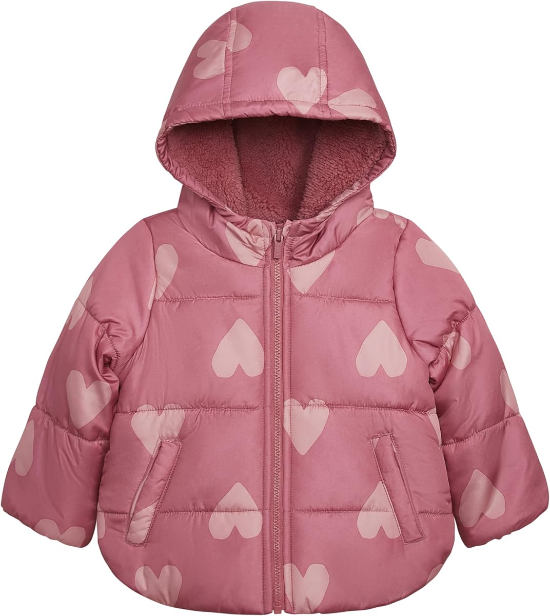 Abrigo acolchado con forro polar para niña Carter's