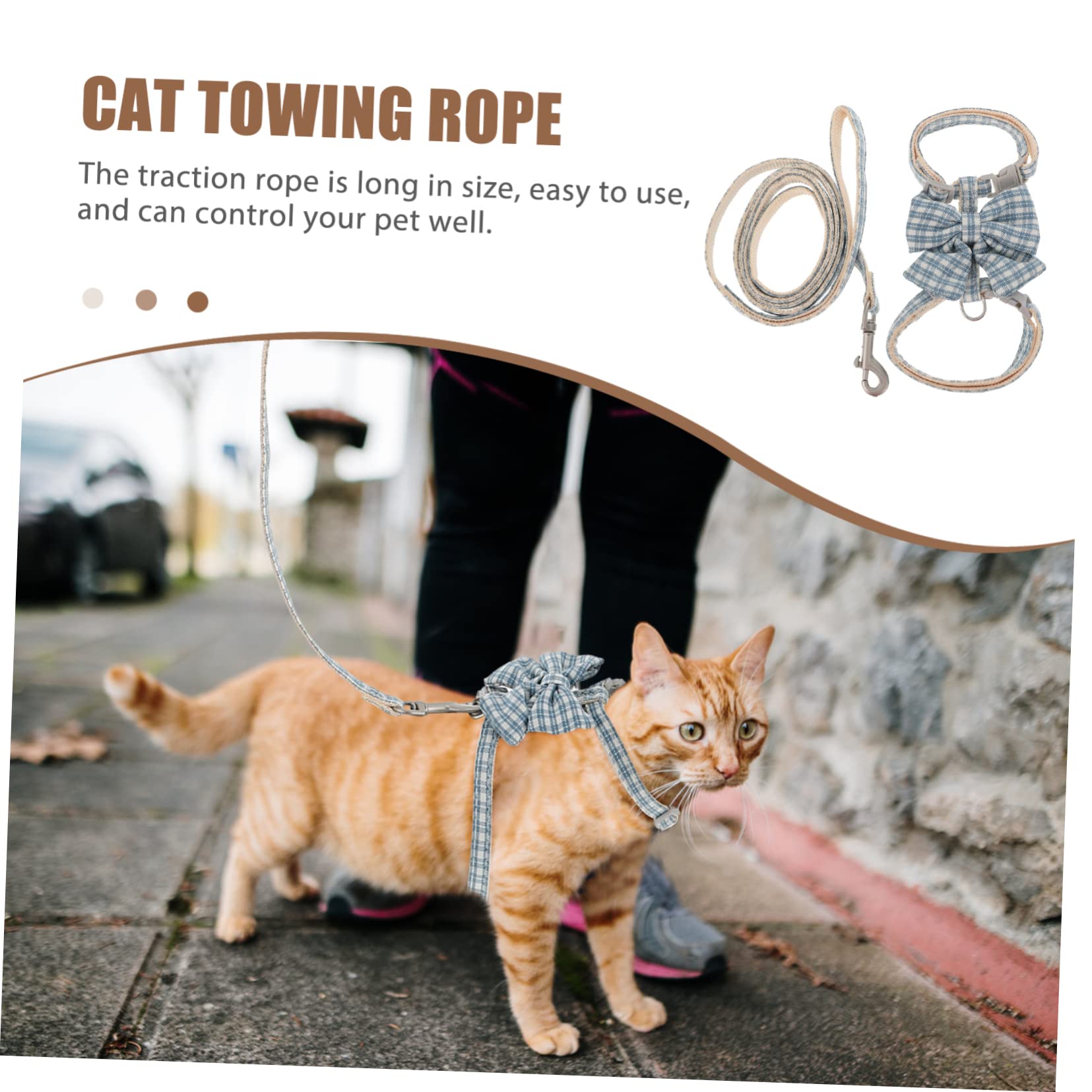 FOMIYES 4 Set Di Guinzagli Per Gatti Regolabili Per Passeggiate Allaperto Per Gatti Vestibilità Comoda
