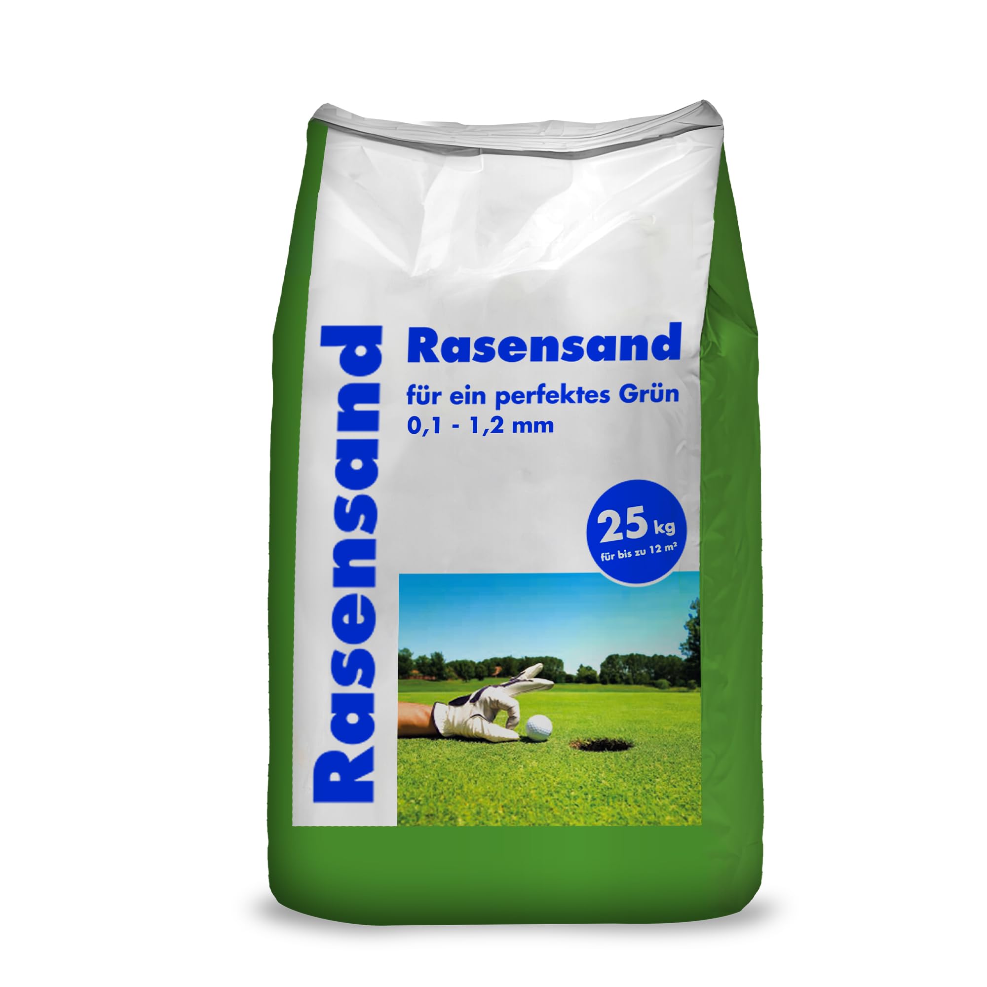 Hamann Rasensand 25 kg Verbessert die Bodenstruktur - vor allem bei schweren, lehmigen Böden, Rasenpflege, dichter Rasen, Nährstoffreich, gesunder Rasen,
