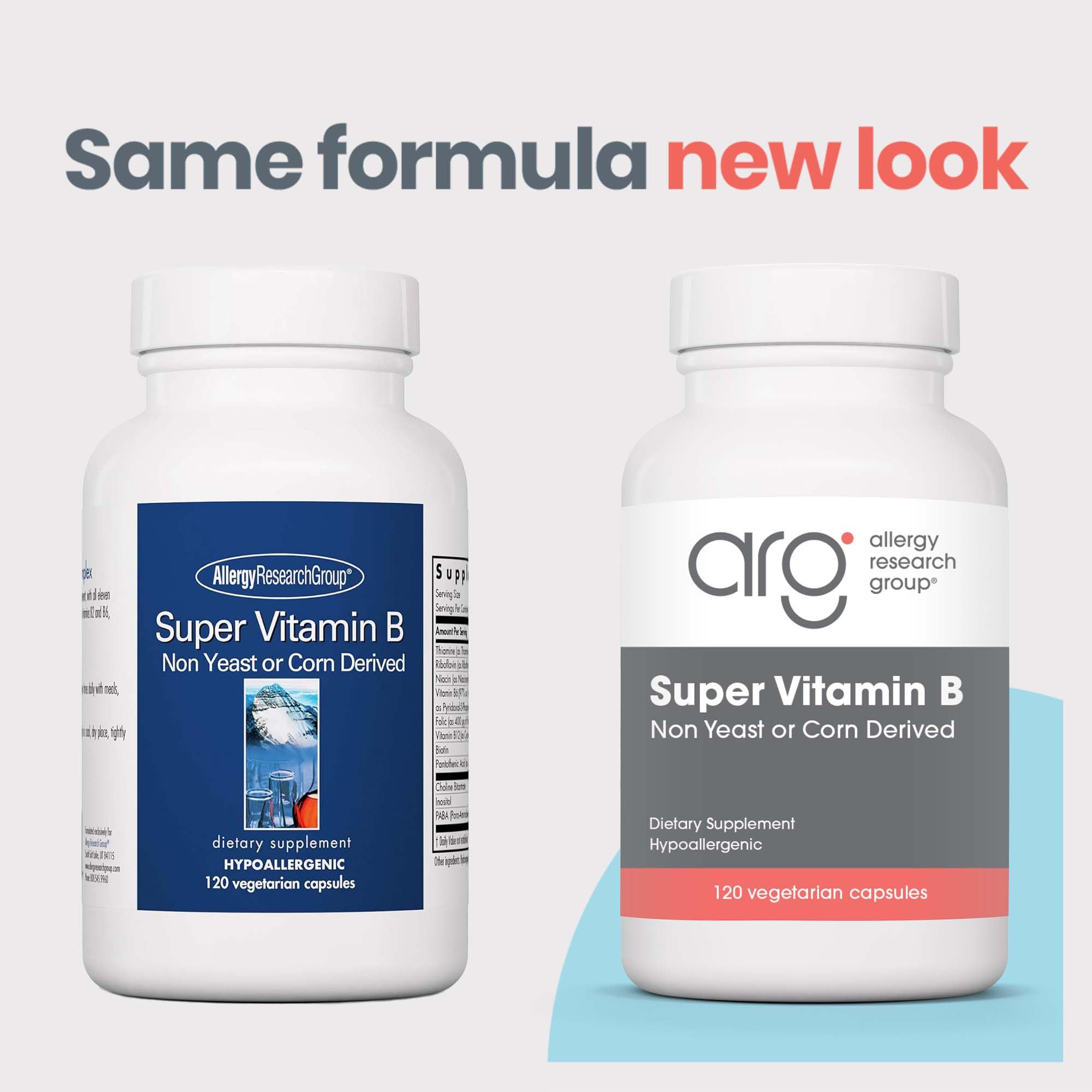 Allergy Research Group ARG Super Vitamin B Complete B Complex, 120 Capsules — Amazon image 2