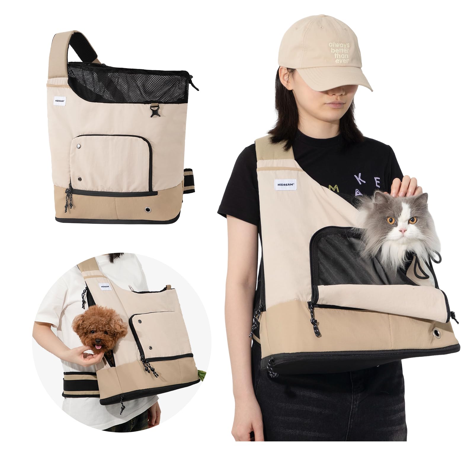 Amazon.co.jp: ペット スリング 小型犬 猫抱っこ紐 キャリーバッグ
