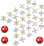 Legigo Metal Jacks and Ball Game Kit, 3 Sets Retro Classic Game Toys for Kids and Adults, Includes 3 Red Rubber Balls and 30 Gold and Silver Metal Jacks