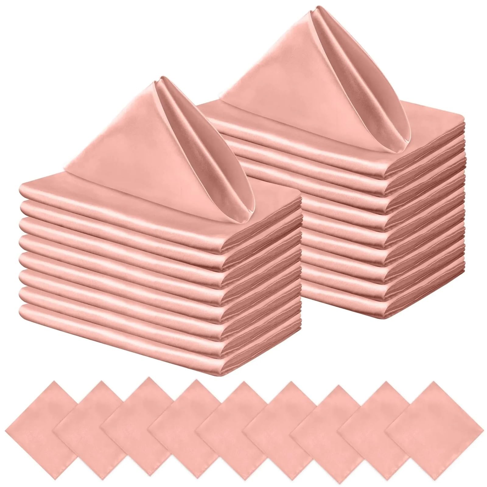 Table Napkins 60PCS 30X30CM Satin Napkins Soft Dinner Square For Party Christmas Wedding Decoration Retro Napkin(Color5)