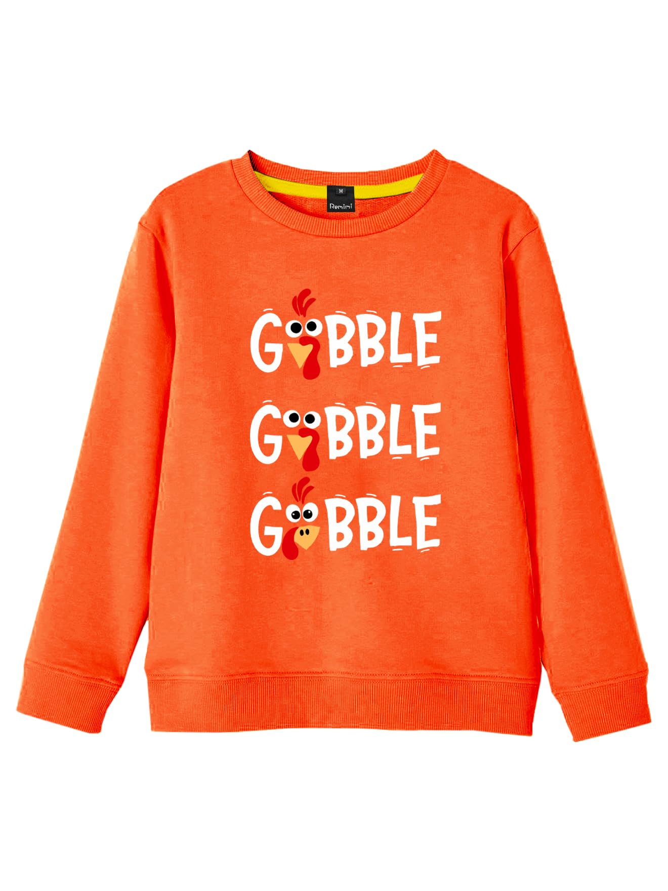Remimi Unisex Kids Thanksgiving Sweatshirt Long Sleeve Turkey Pullover Top 3-14 Years