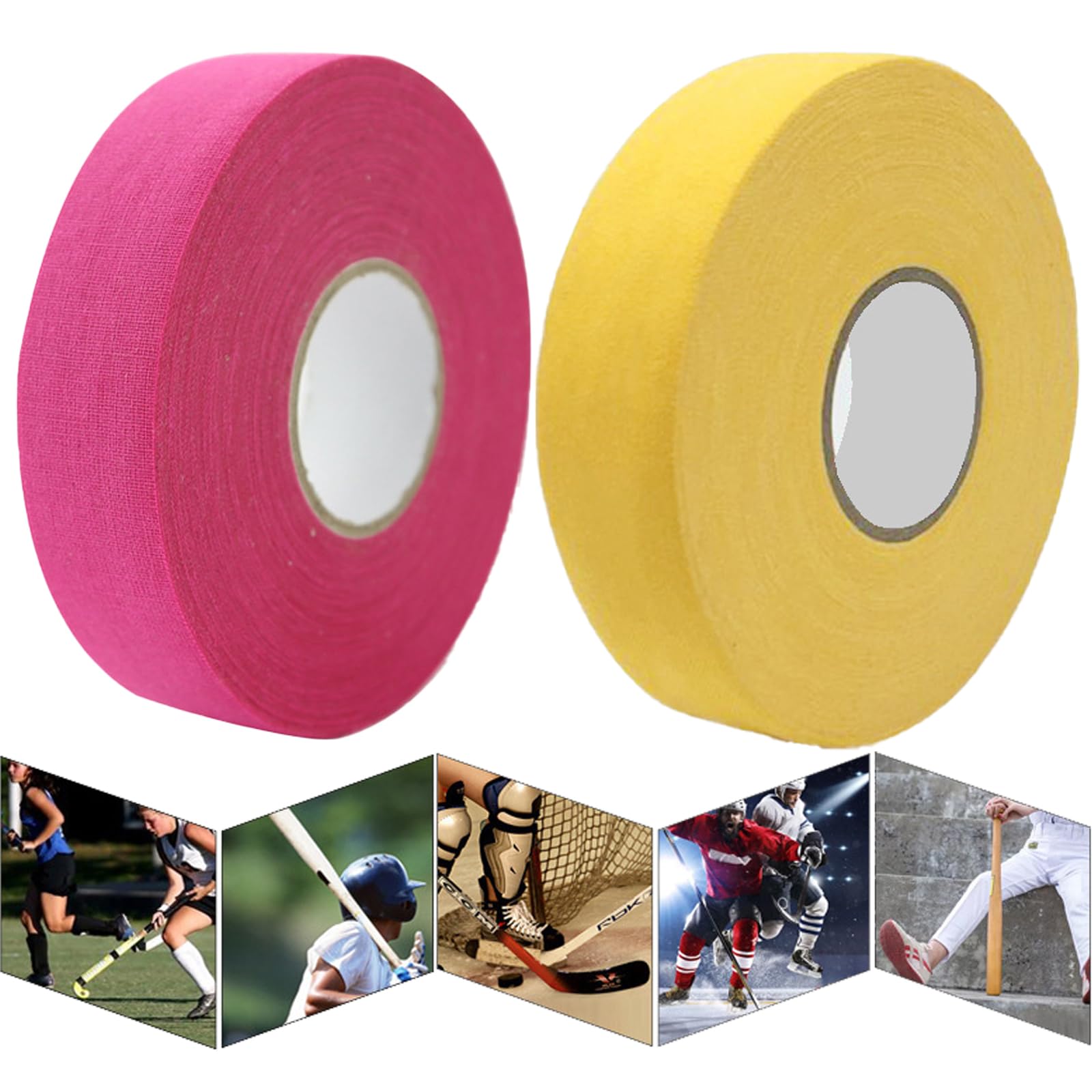 Nastro Per Impugnature Sportive - Antiscivolo E Assorbente, Per Hockey, Badminton, Tennis (2 Rotoli) - Foto 9