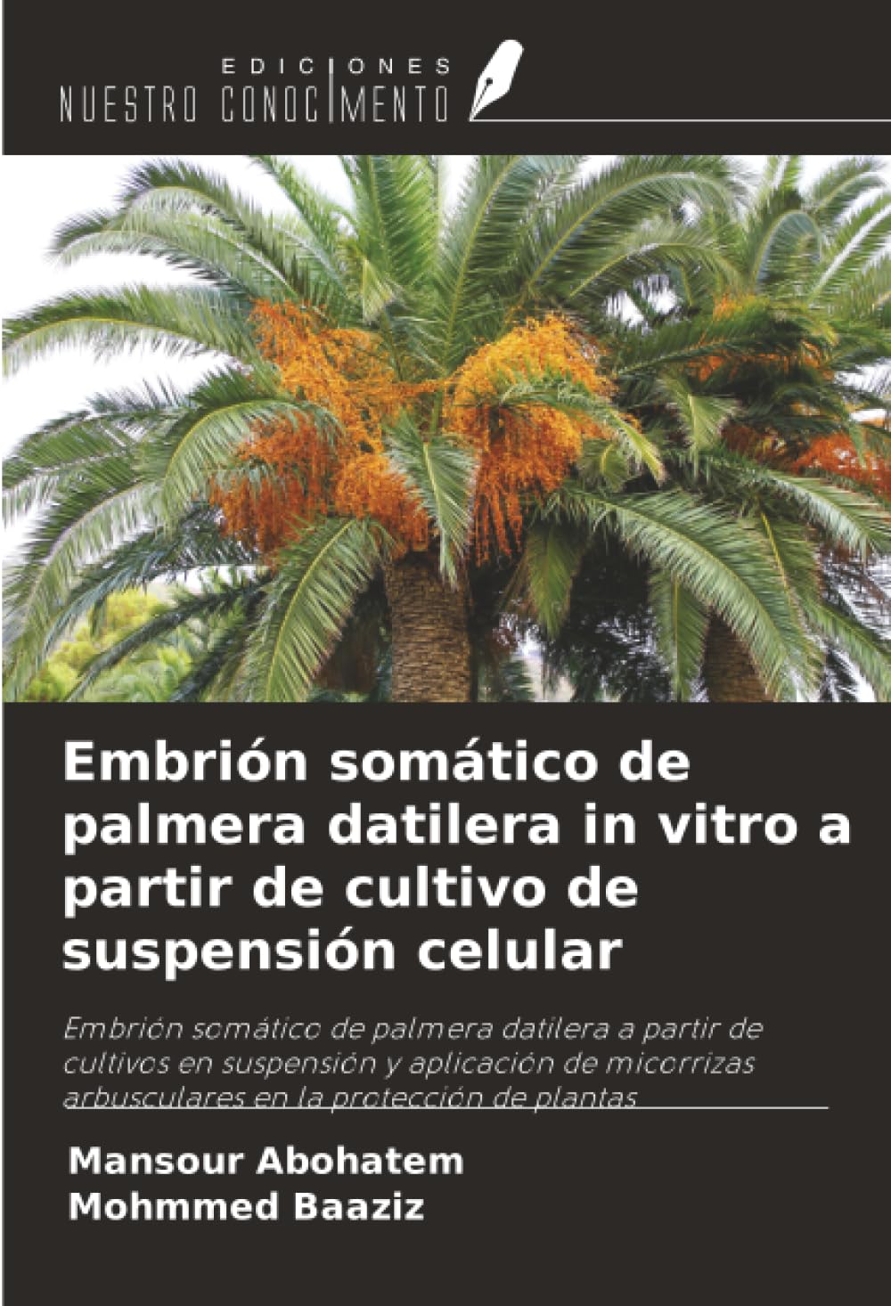 Embrión somático de palmera datilera in vitro a partir de cultivo de suspensión celular: Embrión somático de palmera datilera a partir de cultivos en ... arbusculares en la protección de plantas