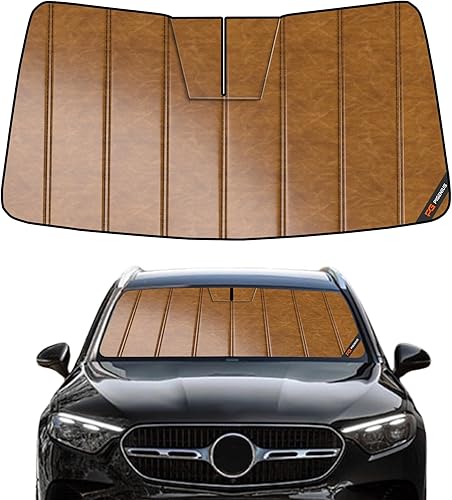Parasol de parabrisas para Mercedes-Benz GLE/GLS SUV 2020-2025, parasol personalizado para ventana delantera, cuero