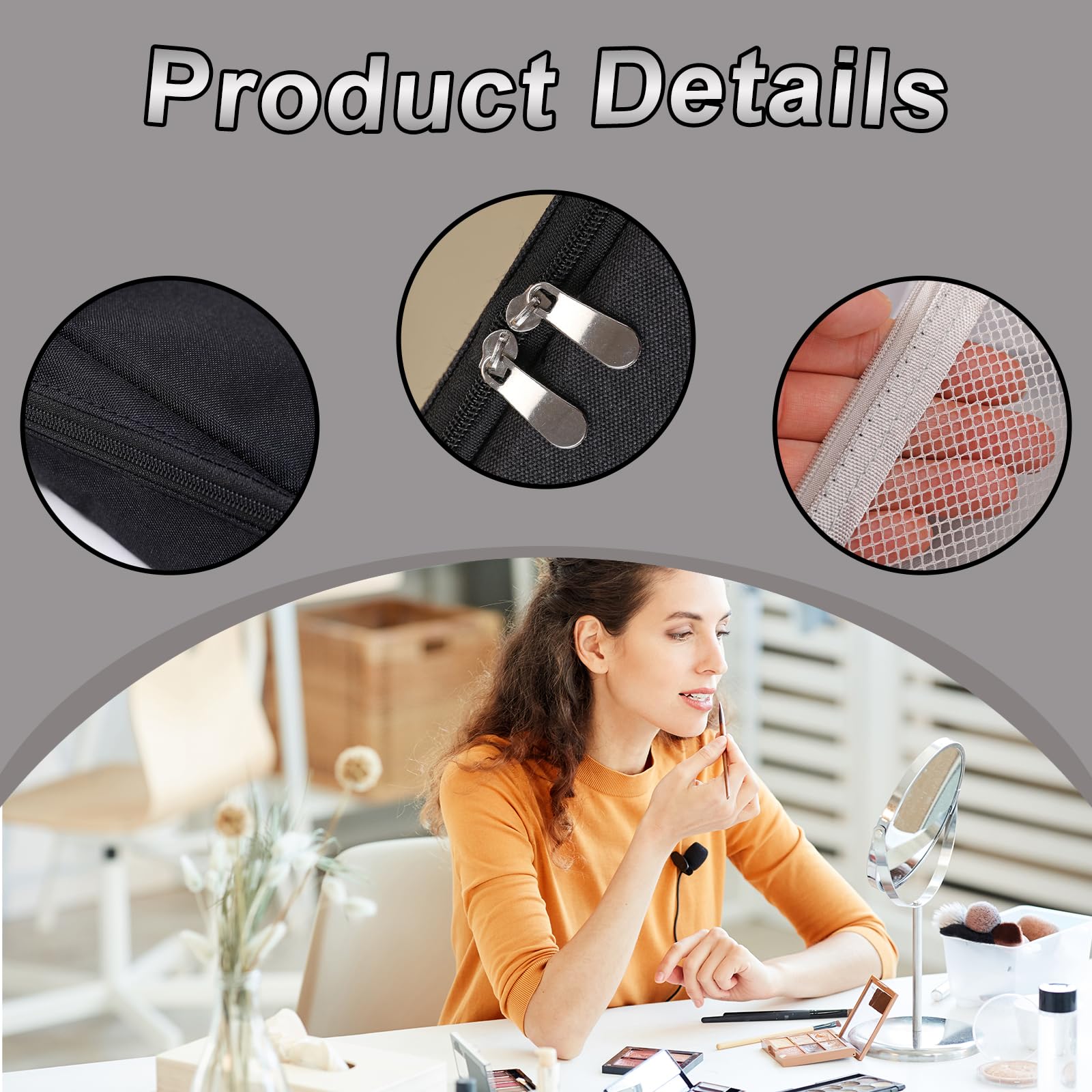 Makeup Bag with Compartments - Image 3