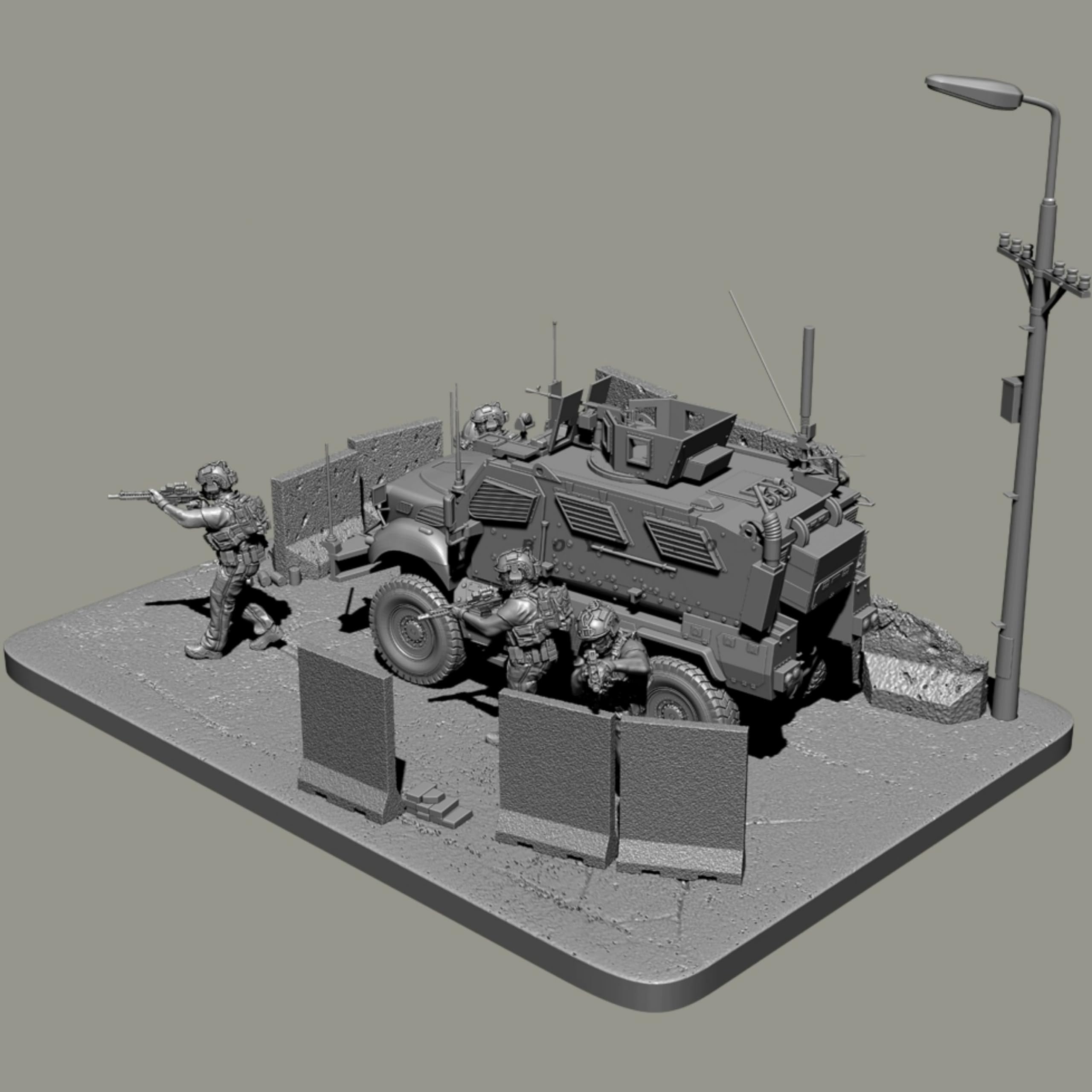 1/35 (con veicolo) Kit di modellismo in resina U.S. Commando Soldier Parti del modello in resina non dipinte e non assemblate //xA4T-6