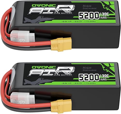 OVONIC 6S LiPo Batería 5200mAh 22.2V 130C RC Batería XT90 Conector