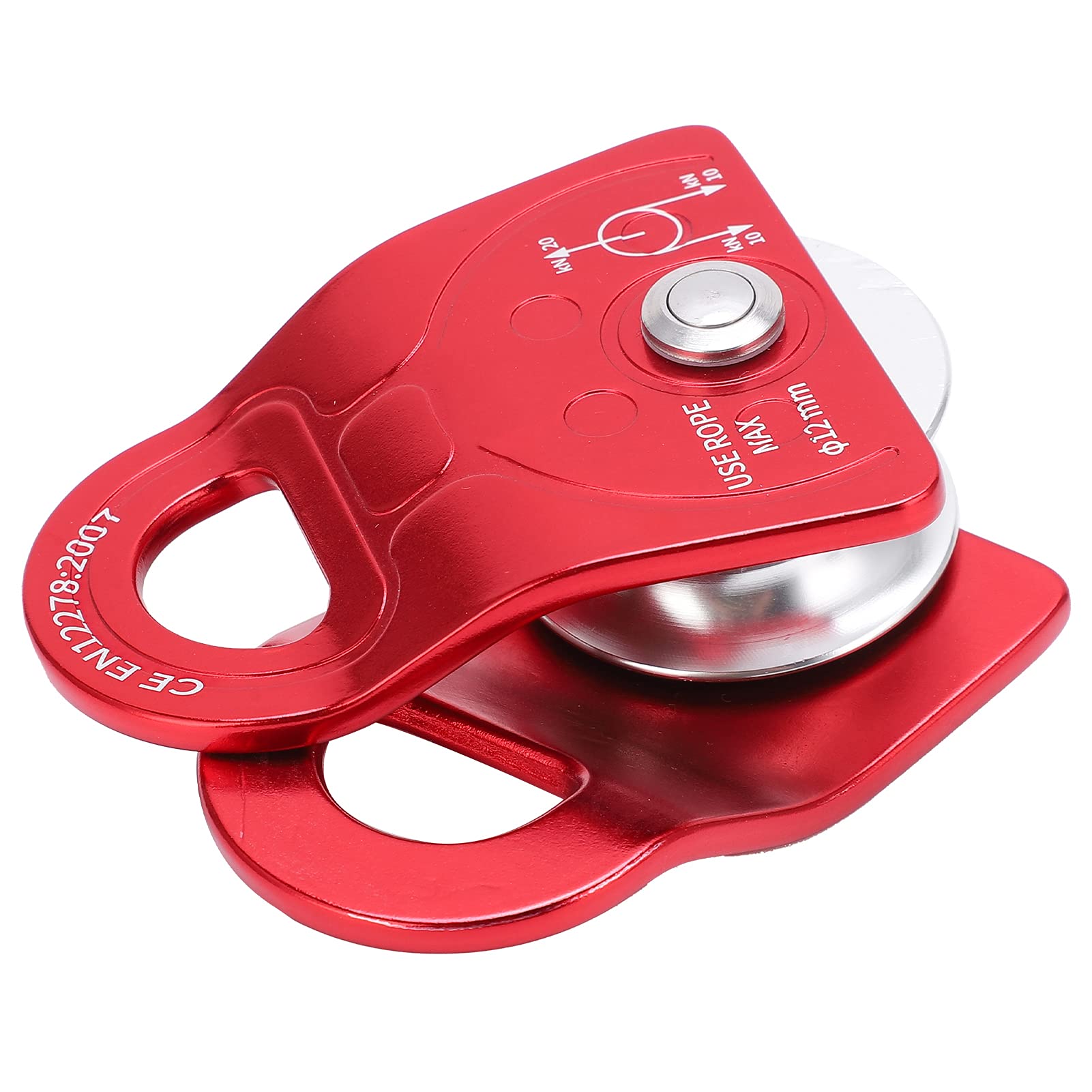 Small Side Pulley Aviation Aluminum Pulley Lightweight Red Single Pulley Mountaineering Equipment